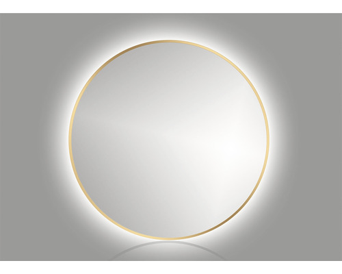 Miroir LED Ø 60 cm doré