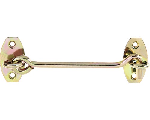 Sturmhaken mit Öse, 120 x 5,8 mm, Galv. gelb verzinkt