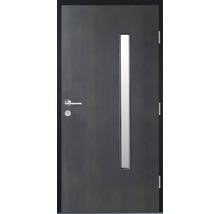 Porte d'entrée ARON Design 8156 structure en bois ancien 110x210 cm tirant droit avec kit de ferrures et cylindre profilé-thumb-1