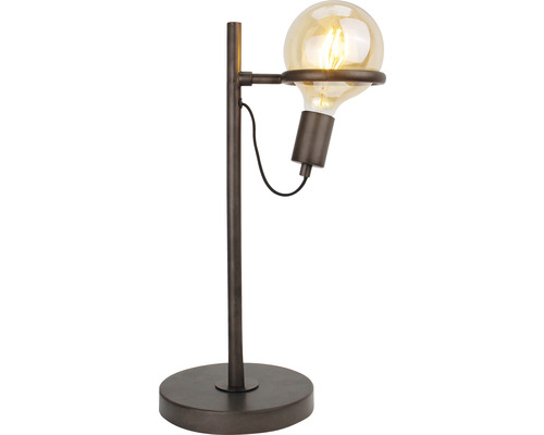 Lampe de table métal 1 ampoule H 495 mm Anello noir corindon/noir acier