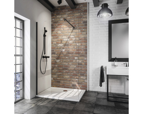 Walk In Duschwand Loft Schulte Alexa Style 2.0 Breite 120 cm Klarglas Profilfarbe schwarz Walk In Duschwand Loft Schulte Alexa Style 2.0 Breite 120 cm Klarglas Profilfarbe schwarz