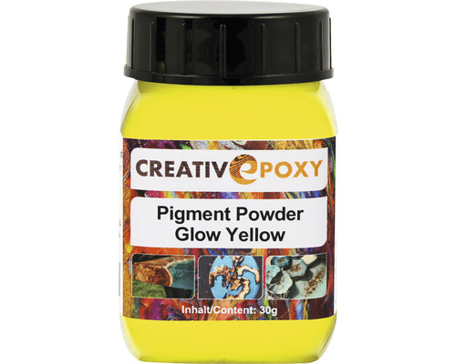 CreativEpoxy Pigment Pulver für Gießharz Glow gelb 30 g