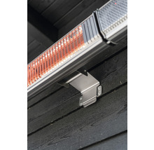 Chauffage de terrasse Eurom Heat&Beat gris 2000 watts IP 65 (protection contre l'intrusion de poussière et les jets d'eau)-thumb-12