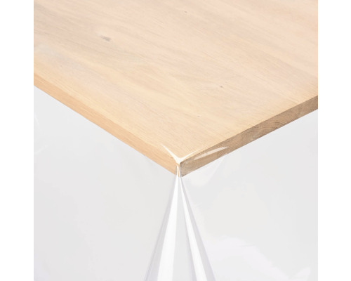 Protection pour table Crystal transparent avec papier 0,3 mm largeur 130 cm (au mètre)