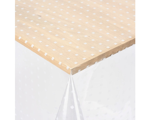 Protection pour table Crystal carreaux blanc largeur 140 cm (au mètre)