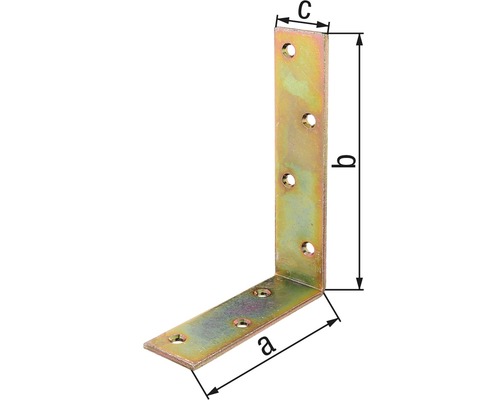 Balkenwinkel 120 x 180 x 40 mm, galv. gelb verzinkt, 1 Stück