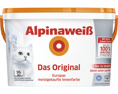 Alpinaweiß l'original sans conservateur sans éclaboussure blanc 10 L action promotionnelle