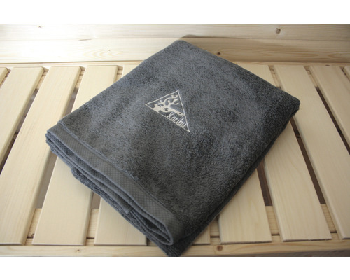 Serviette de sauna Karibu 90 x 180 cm gris 2 pièces