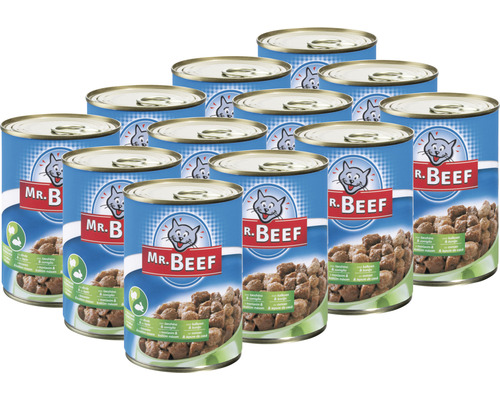 Nourriture pour chats humide MR. BEEF dinde et lapin 1 pack 12x400 g Nourriture pour chats humide MR. BEEF dinde et lapin 1 pack 12x400 g