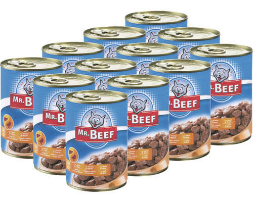 Nourriture pour chats MR. BEEF canard et foie 1 pack 12x400 g
