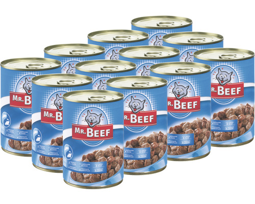 Nourriture pour chats humide MR. BEEF saumon et truite 1 pack 12x400 g