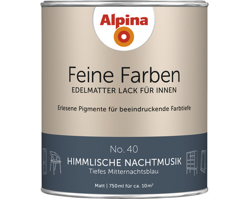 Laque Alpina Feine Farben Himmlische Nachtmusik bleu nuit profond 750 ml