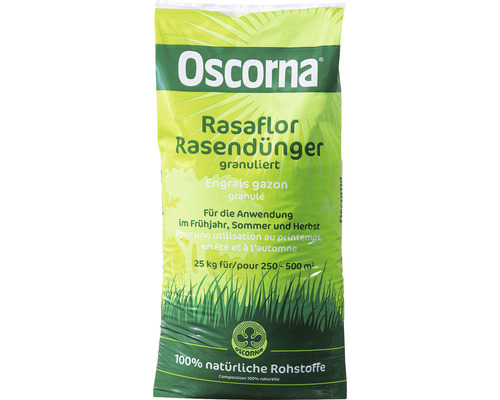 Engrais pour gazon Oscorna Rasaflor engrais organique Oscorna 25 kg 500 m² sous forme de granulés