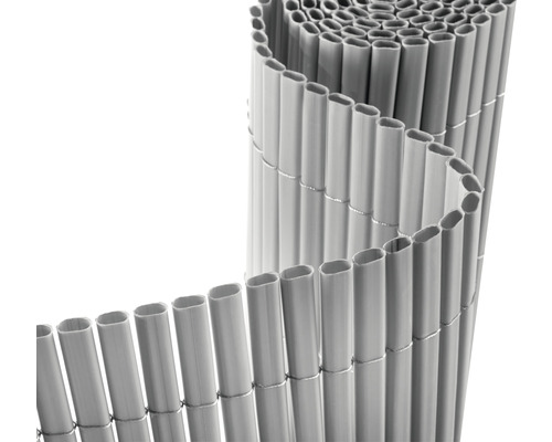 Brise-vue Konsta en PVC de forme ovale 3 x 0,9 m gris