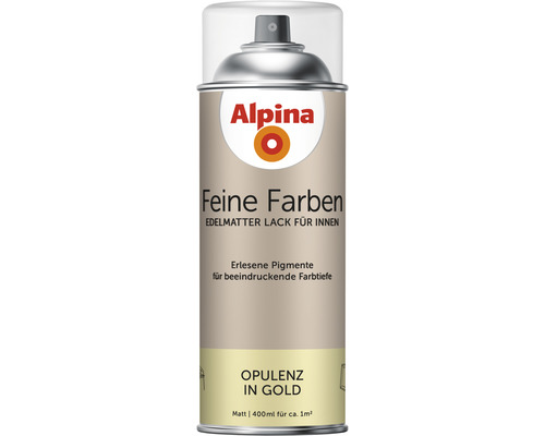 Peinture aérosol Alpina Feine Farben Opulenz in Gold doré 400 ml