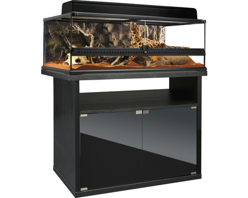 Ensemble terrarium EXO TERRA avec Compact-Top, meuble bas 90 x 45 x 110,5 cm noir
