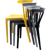 Chaise empilable VEBA Windson 53 x 54 x 75 cm fibre de verre blanc-thumb-1