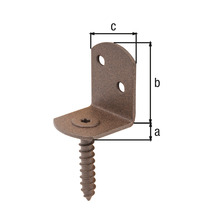 Support de treillis Duravis en forme de L 38x30x32 mm brun rouille 1 pièce-thumb-1