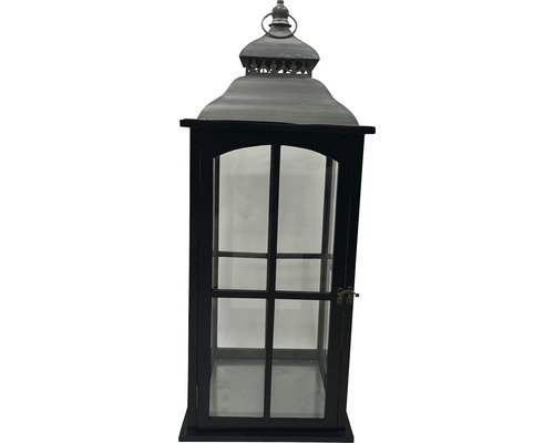 Lanterne Lafiora taille M bois 26 x 26 x 66 cm noir