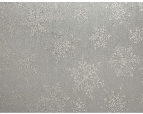 Chemin de table Noël Snow argent gris 80 x 80 cm