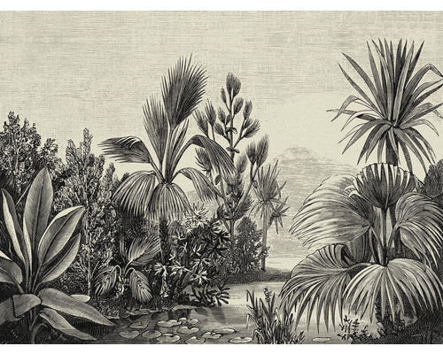 Papier peint panoramique intissé 38235-1 The Wall jungle palmiers 7 pces 371 x 280 cm