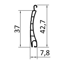 ARON Vorbaurollladen PVC grau 130 x 116.5 cm Aluminium anthrazitgrau (ral 7016) Gurtzug Rechts-thumb-3