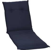 Galette d'assise pour chaise longue beo AUB21 58 x 191 cm coton bleu-thumb-0