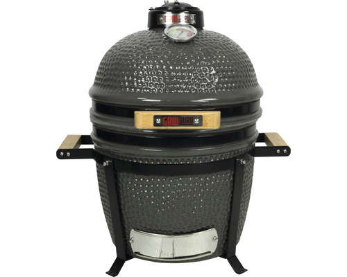 Barbecue Kamado Grill Guru céramique gris grille en acier inoxydable avec Grille à barbecue,Housse de protection