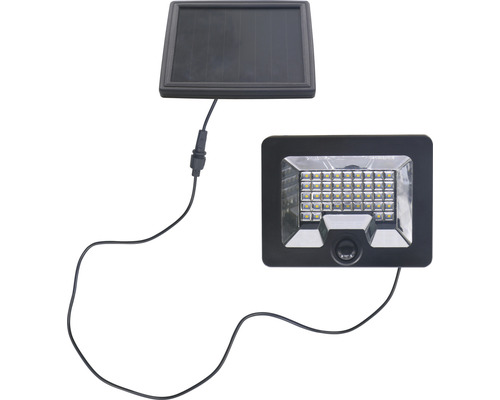Projecteur mural LED solaire avec détecteur de mouvements noir hxl 140x180 mm