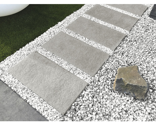 Dalle de terrasse en béton iStone Luxury gris-blanc 80 x 40 x 4 cm-0