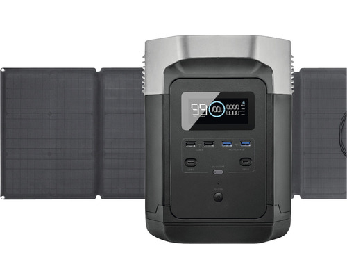 Batterie portative Ecoflow Delta Set1 Power Station EcoFlow Delta 12 V 110 W y compris 1 panneau solaire
