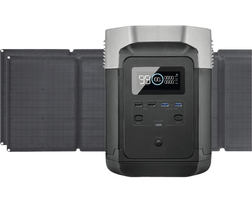Batterie portative Ecoflow Delta Set2 Power Station EcoFlow Delta 12 V 110 W y compris 2 panneaux solaires