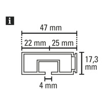 Vorhangschiene GE1 mit Profil für Blendenbefestigung weiß 1-läufig 150 cm-thumb-4