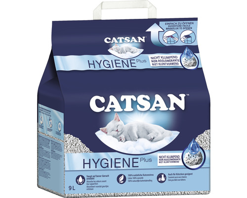 Litière pour chats CATSAN Hygienestreu Plus ne s'agglomère pas 9 l