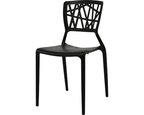 Chaise empilable Veba Webb 84 x 43 x 47 cm plastique noir