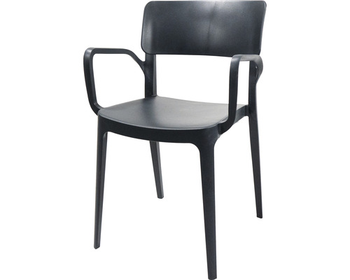 Chaise empilable avec accoudoir Veba Wing 82 x 54 x 55 cm plastique anthracite