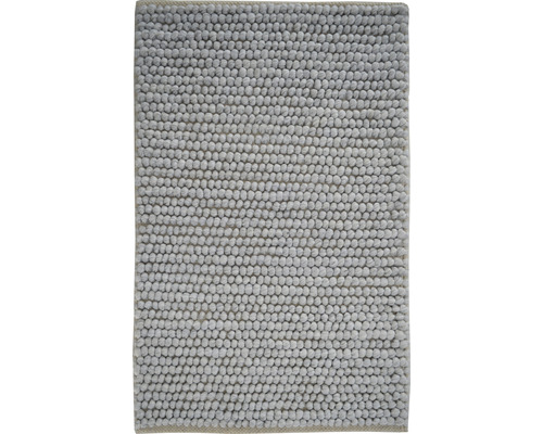 Tapis à boucles aspect laine Lana gris clair 60x90 cm
