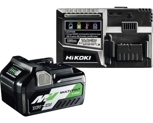 Kit de démarrage HiKOKI Booster Pack Multi Volt 1x batterie 36/18V (2,5/5,0 Ah) et chargeur
