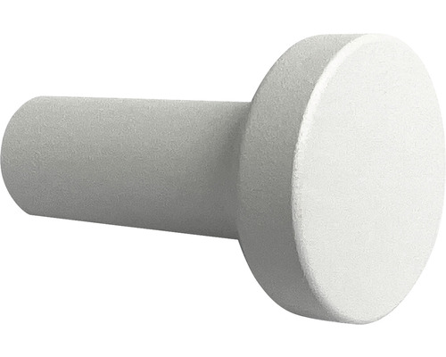 Bouton de meuble alu blanc Øxh 25/41 mm