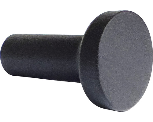Bouton de meuble alu noir Øxh 25/41 mm