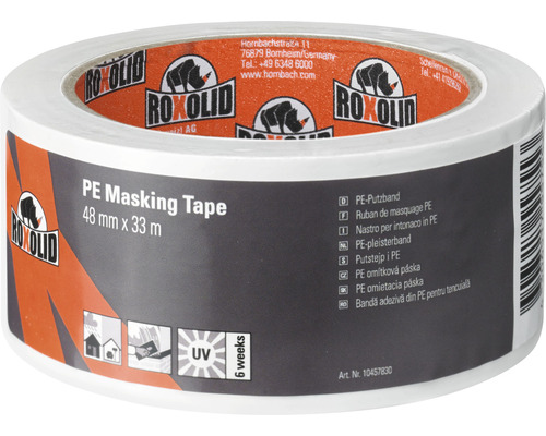 Ruban adhésif de plâtrage PE-Tape ROXOLID blanc 48 mm x 33 m