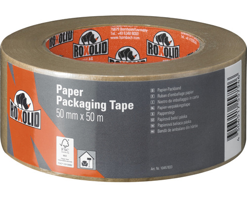 Ruban d'emballage ROXOLID Paper Packaging Tape 50 mm x 50 m