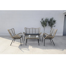 Kit de chaises de jardin acamp Korfu salon bas de jardin 122 x 71 x 75 mm aluminium anthracite-thumb-1