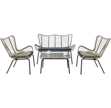 Kit de chaises de jardin acamp Korfu salon bas de jardin 122 x 71 x 75 mm aluminium anthracite-thumb-0