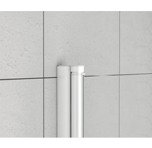 Porte pivotante basano Modena 78,8 cm en verre véritable clair blanc mat-thumb-4