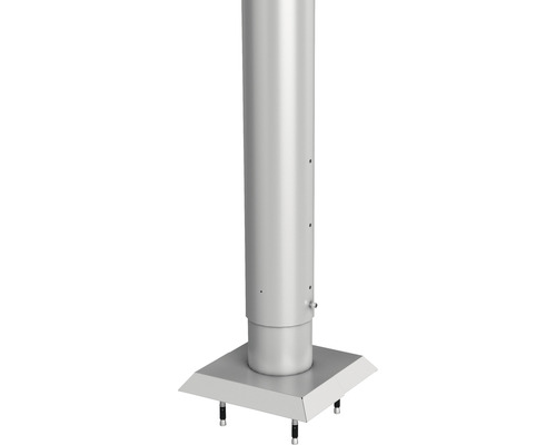 Poteau en aluminium biohort à visser 180 cm Ø 8,5 cm argent métallique-0