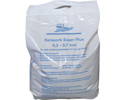 Liant pour huile et produits chimiques Kerasorb Super Plus granulé 10 kg