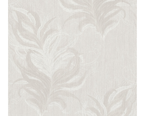 Papier peint intissé 38009-1 Mata Hari plumes blanc gris
