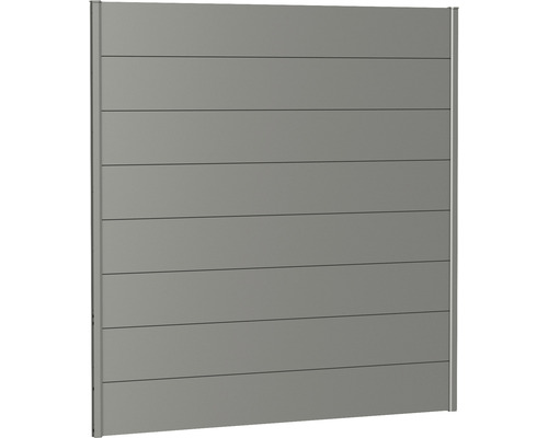 Élément de clôture aluminium biohort 180 x 180 cm gris quartz métallique-0
