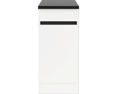 Meuble bas avec porte pivotante Optifit Luca932 40 x 60 x 88 cm façade blanc mat melaminé corps blanc-0